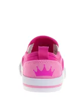 Disney Little Girls Princess Slip On Canvas Sneakers