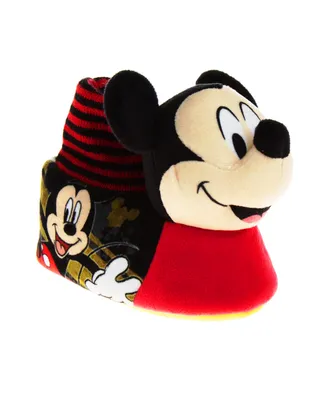 Disney Little Boys Mickey Mouse 3D Design House Slippers