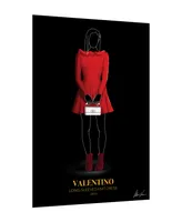 Empire Art Direct "V Fashion Red Look" Frameless Free Floating Reverse Printed Tempered Glass Wall Art, 48" x 32" x 0.2"