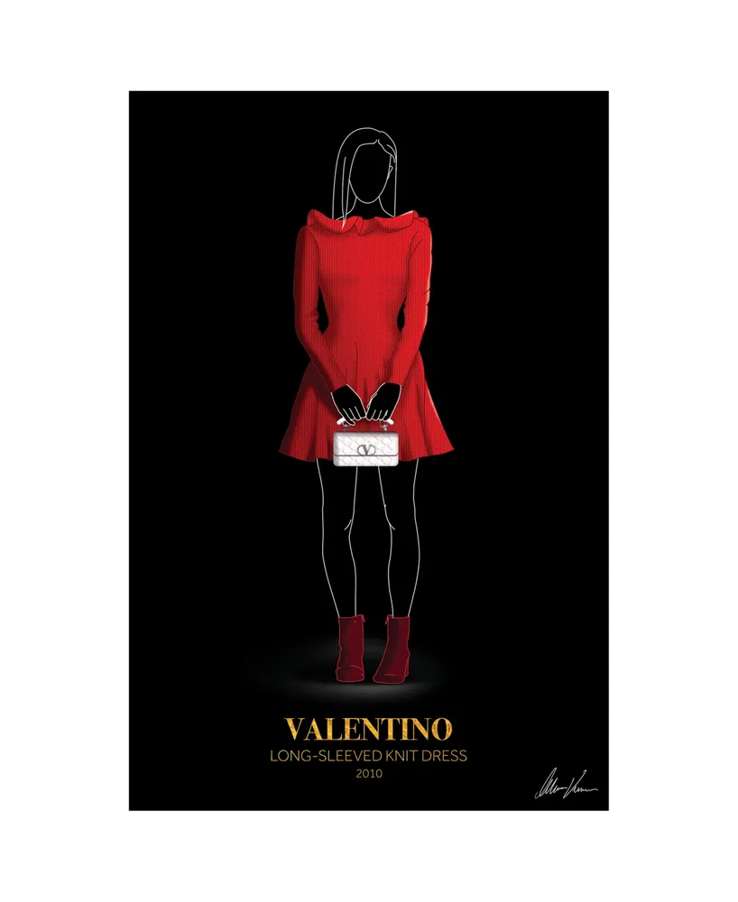 Empire Art Direct "V Fashion Red Look" Frameless Free Floating Reverse Printed Tempered Glass Wall Art, 48" x 32" x 0.2"