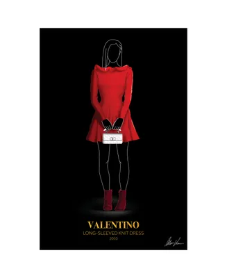 Empire Art Direct "V Fashion Red Look" Frameless Free Floating Reverse Printed Tempered Glass Wall Art, 48" x 32" x 0.2"