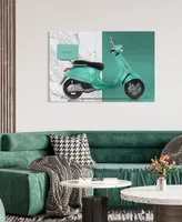 Empire Art Direct "Tiffany Delivery" Frameless Free Floating Tempered Glass Panel Graphic Wall Art, 48" x 32" x 0.2"