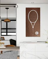 Empire Art Direct "Louis Vuitton Vibes Racquet" Frameless Free Floating Tempered Glass Panel Graphic Wall Art, 24" x 48" x 0.2"