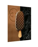 Empire Art Direct "Gucci Glamour" Frameless Free Floating Tempered Glass Panel Graphic Wall Art, 18" x 24" x 0.2"