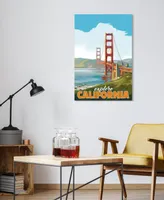 Empire Art Direct "golden Gate Gaze" Frameless Free Floating Tempered Glass Panel Graphic Wall Art, 36" x 24" x 0.2" - Multi