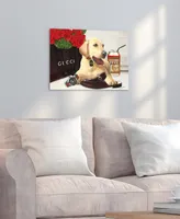 Empire Art Direct "Yellow Lab" Unframed Free Floating Tempered Glass Panel Graphic Dog Wall Art Print 16 In. X 24 In., 16" x 24" x 0.2" - Multi