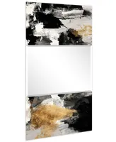 Empire Art Direct "Gray Skies" Rectangular Beveled Mirror on Free Floating Printed Tempered Art Glass, 32" x 64" x 0.4"