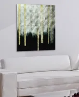 Empire Art Direct "Gilt TreeLIne LI" Reverse Printed Tempered Glass with Silver-tone Leaf, 38" x 38" x 0.2"