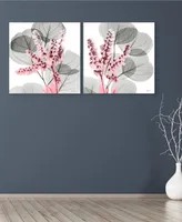 Empire Art Direct Eucalyptus Bush 1 2 Frameless Free Floating Tempered Glass Panel Graphic Wall Art, 24" x 24" x 0.2" Each, Set of 2