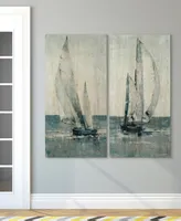 Empire Art Direct Gray Seas I Ii Fine Radiographic Photography Hi Definition Giclee Printed Directly on Hand Finished Ash Wood, 48" x 24" x 1.5" Each,