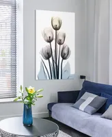 Empire Art Direct "Springing TuLIps" Frameless Free Floating Tempered Glass Panel Graphic Wall Art, 48" x 32" x 0.2" - Multi