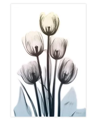 Empire Art Direct "Springing TuLIps" Frameless Free Floating Tempered Glass Panel Graphic Wall Art, 48" x 32" x 0.2" - Multi