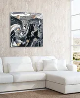 Empire Art Direct "Ebony Ivory B" Frameless Free Floating Tempered Glass Panel Graphic Wall Art, 36" x 36" x 0.2"