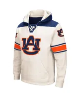 Men's Colosseum Cream Auburn Tigers 2.0 Lace-Up Hoodie