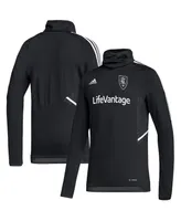 Men's adidas Black Real Salt Lake Cold.rdy Raglan Warmup Pullover Jacket