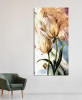 Empire Art Direct "Pastel Fleur I" Frameless Free Floating Reverse Printed Tempered Glass Wall Art, 72" x 36" x 0.2"