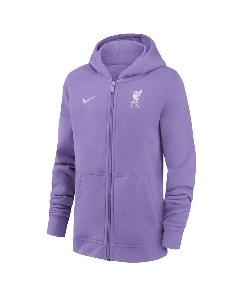 Big Boys Nike Purple Liverpool Club Full-Zip Hoodie