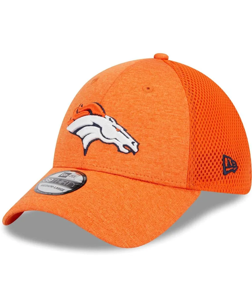 Men's New Era Orange Denver Broncos Stripe 39THIRTY Flex Hat