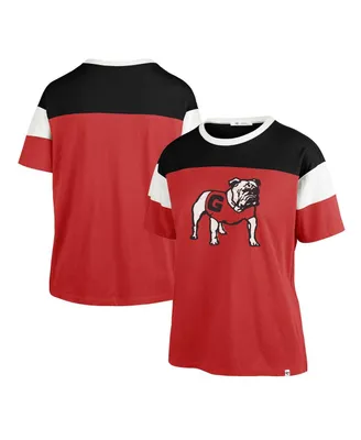 Women's '47 Brand Red Georgia Bulldogs Premier Time Off T-shirt