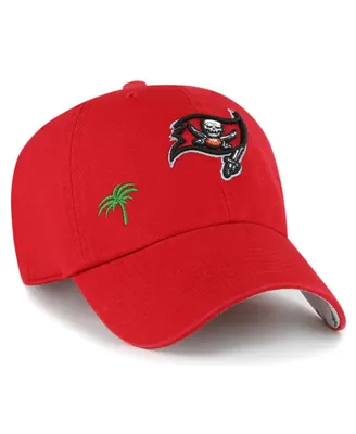 Women's '47 Brand Red Tampa Bay Buccaneers Confetti Icon Clean Up Adjustable Hat