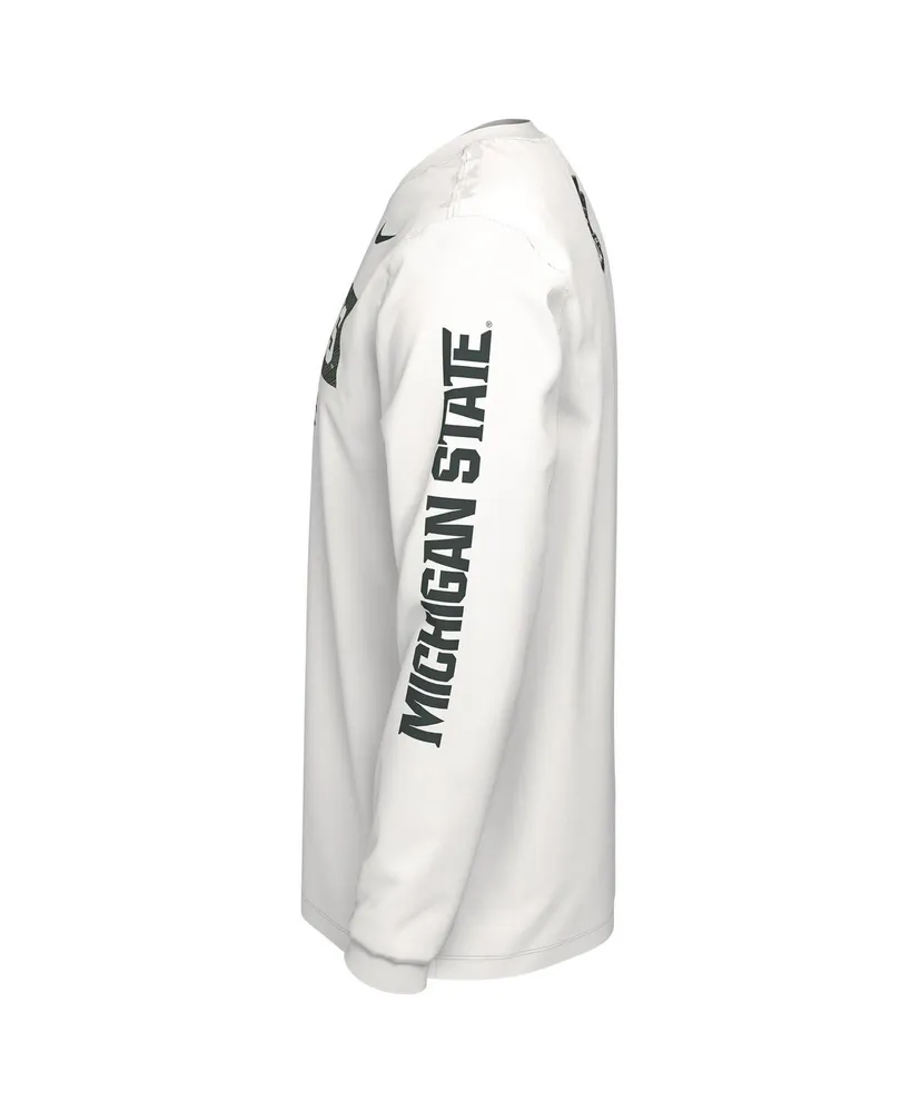 Men's Nike White Michigan State Spartans 2023 Fan Long Sleeve T-shirt