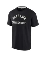 Men's and Women's Fanatics Signature Black Alabama Crimson Tide Super Soft Short Sleeve T-shirt