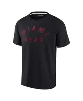 Men's and Women's Fanatics Signature Black Miami Heat Super Soft T-shirt