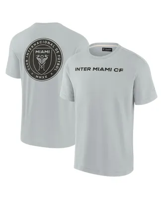Men's Fanatics Signature Gray Inter Miami Cf Oversized Logo T-shirt