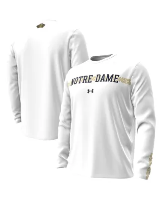 Men's Under Armour White Notre Dame Fighting Irish 2023 Aer Lingus College Football Classic Performance Long Sleeve T-shirt