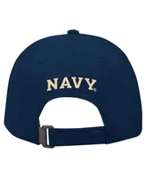 Youth Boys and Girls Under Armour Navy Navy Midshipmen Blitzing Accent Performance Adjustable Hat