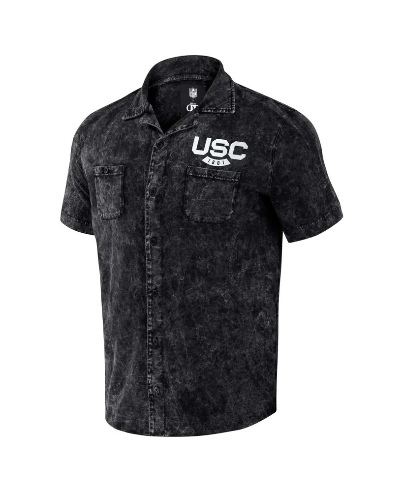 Men's Darius Rucker Collection by Fanatics Black Distressed South Carolina Gamecocks Team Color Button-Up Shirt