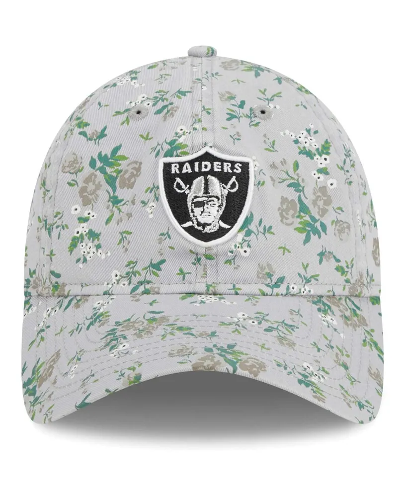 Women's New Era Gray Las Vegas Raiders Bouquet 9TWENTY Adjustable Hat