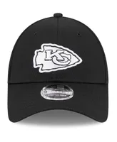 Men's New Era Black Kansas City Chiefs Main B-Dub 9FORTY Adjustable Hat