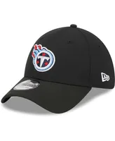 Men's New Era Black Tennessee Titans Main 39THIRTY Flex Hat