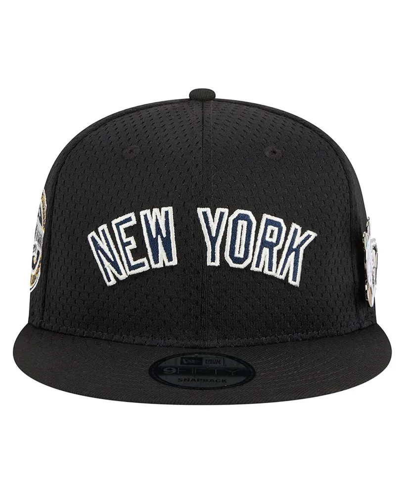 Men's New Era Black New York Yankees Post Up Pin 9FIFTY Snapback Hat