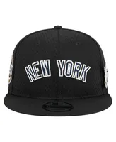 Men's New Era Black New York Yankees Post Up Pin 9FIFTY Snapback Hat