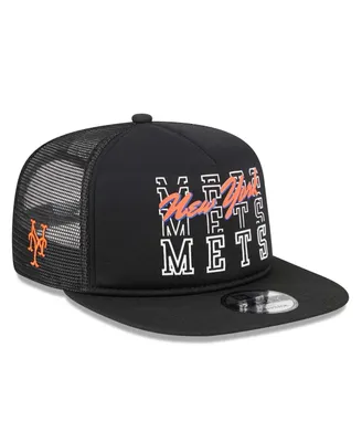 Men's New Era Black New York Mets Street Team A-Frame Trucker 9FIFTY Snapback Hat
