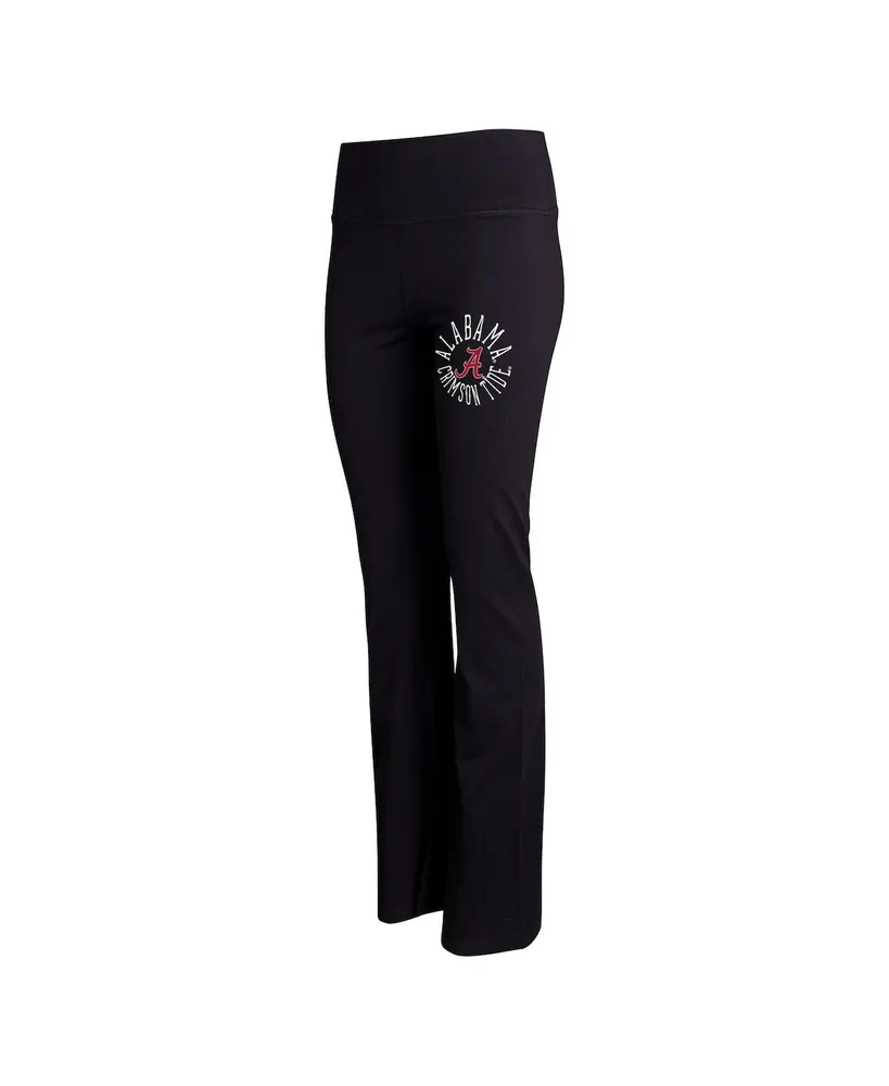 Women's Concepts Sport Black Alabama Crimson Tide Enclave Tri-Blend Flared Leggings