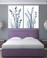 Empire Art Direct Radiant Blues 1 2 Frameless Free Floating Tempered Glass Panel Graphic Wall Art, 48" x 32" x 0.2" each