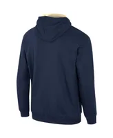 Men's Colosseum Navy Notre Dame Fighting Irish Half-Zip Hoodie