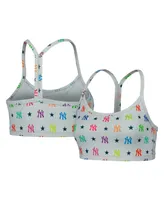 Women's Terez Gray New York Yankees Tlc Rainbow Bra