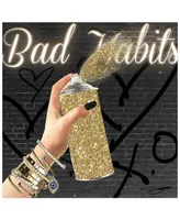 Empire Art Direct "Bad Habits" Frameless Free Floating Tempered Glass Panel Graphic Wall Art, 24" x 24" x 0.2"