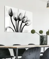 Empire Art Direct "Marching Tulips" Frameless Free Floating Tempered Glass Panel Graphic Wall Art, 32" x 48" x 0.2"