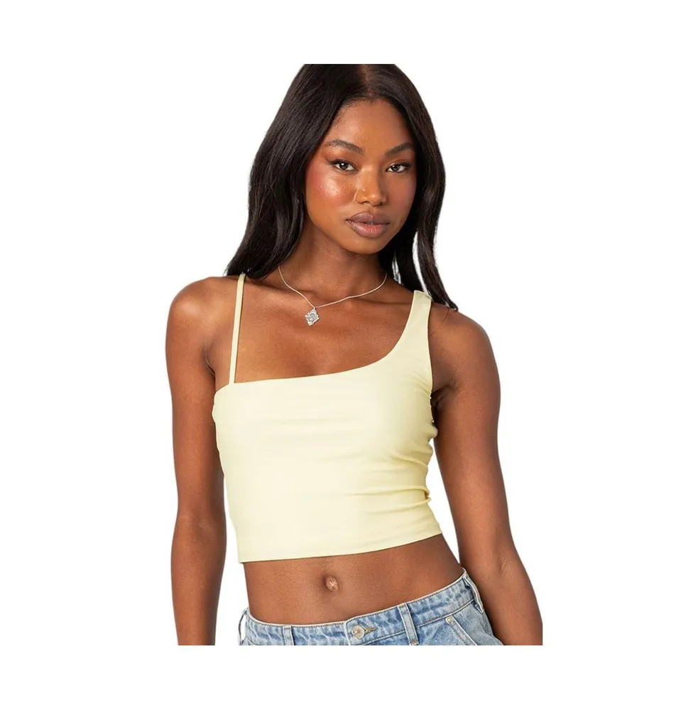 Women's Reece asymmetric strap crop top