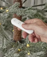 Seasonal Sierra Pine 7.5' Pe Lightly Flocked Tree, 1180 Tips, 300 Warm LEDs, Remote, Storage Bag, Ez-Connect Pole