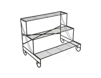 Slickblue 3-Tier Metal Plant Stand with Grid Shelf