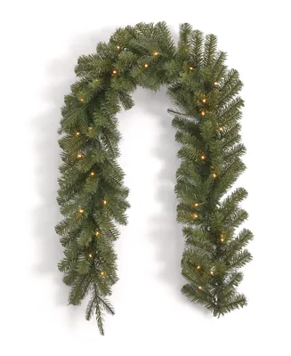 Seasonal Valley Pine 6' Pre-Lit Pe, Pvc Garland, 160 Tips, Battery Operated, 30 Warm LEDs