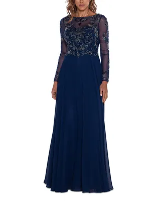 Xscape Petite Beaded Fit & Flare Gown