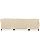 Closeout! Ashlinn 120" 4-Pc. Pastel Leather Sectional, Created for Macy's
