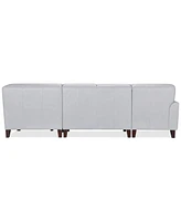 Closeout! Ashlinn 120" 4-Pc. Pastel Leather Sectional, Created for Macy's